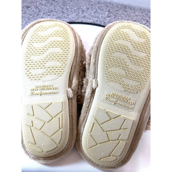 Dearfoams Girls Slippers Christmas Reindeer Tan/Red Size 2-3 - Picture 8 of 9